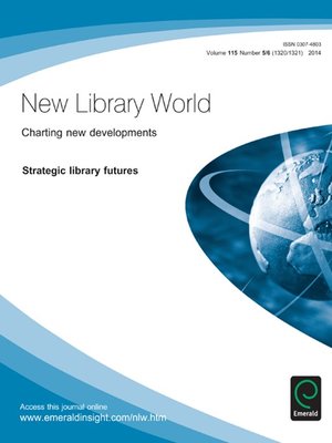 cover image of New Library World, Volume 115, Issue 5 & 6